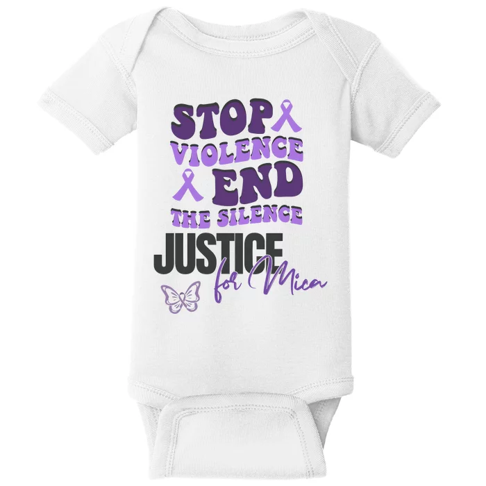 Stop Violence End The Silence Dv Awareness Baby Bodysuit