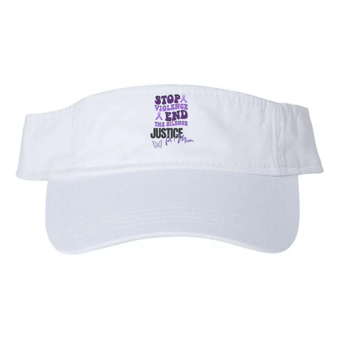 Stop Violence End The Silence Dv Awareness Valucap Bio-Washed Visor