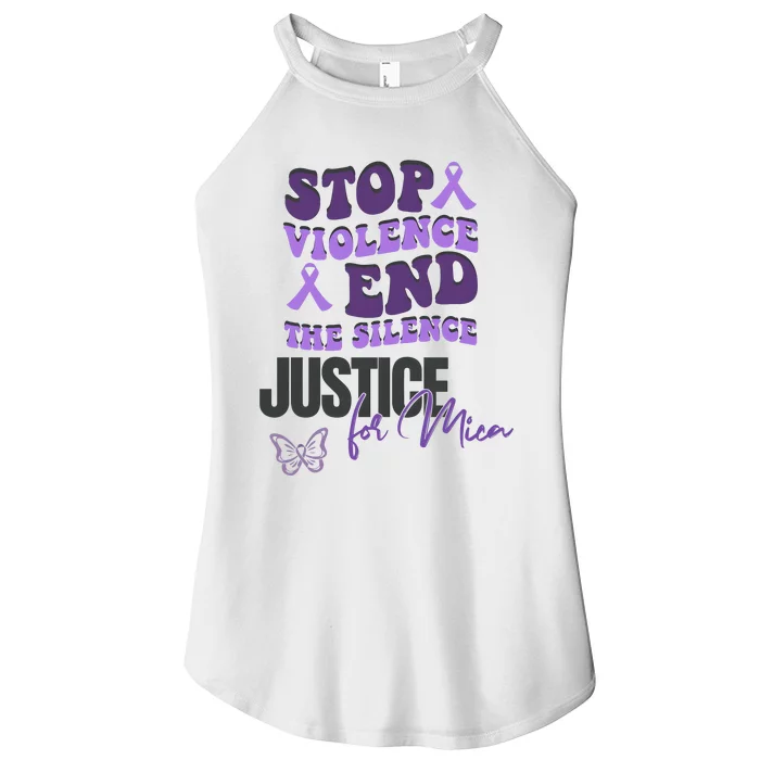 Stop Violence End The Silence Dv Awareness Women’s Perfect Tri Rocker Tank