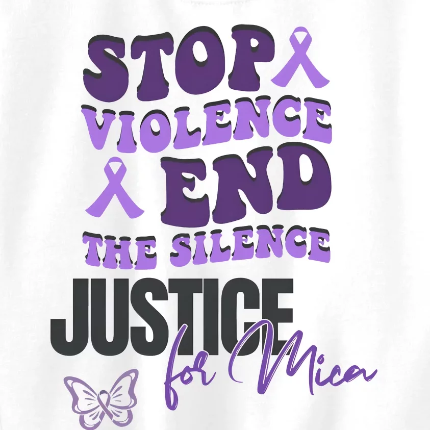 Stop Violence End The Silence Dv Awareness Kids Sweatshirt