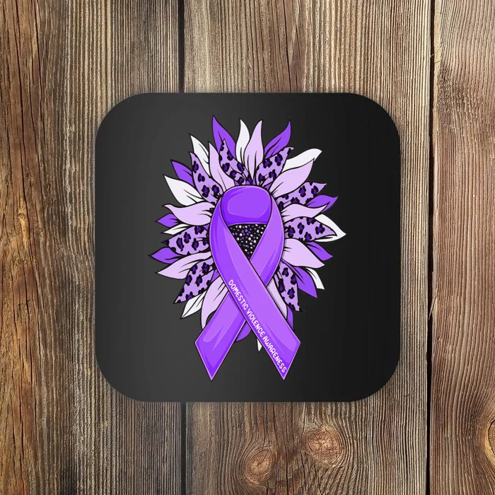 Stop Violence End the Silence Domestic Violence Awareness Coaster