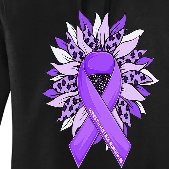 Stop Violence End the Silence Domestic Violence Awareness Women's Pullover Hoodie