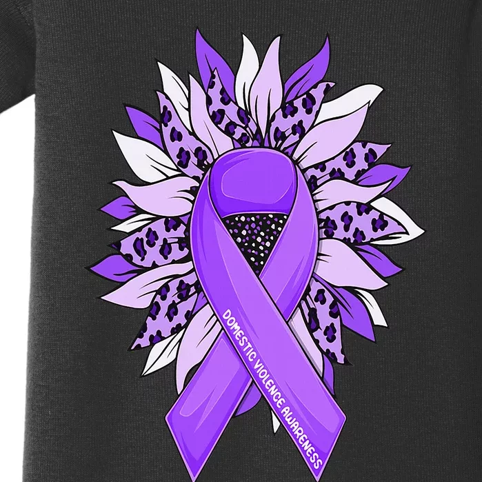 Stop Violence End the Silence Domestic Violence Awareness Baby Bodysuit