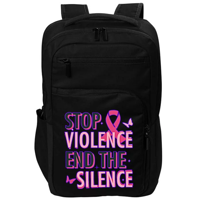 Stop Violence End The Silence Domestic Violence Awareness Impact Tech Backpack