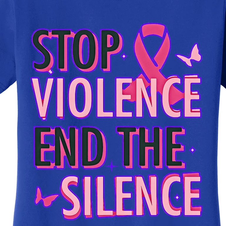 Stop Violence End The Silence Domestic Violence Awareness Women's T-Shirt