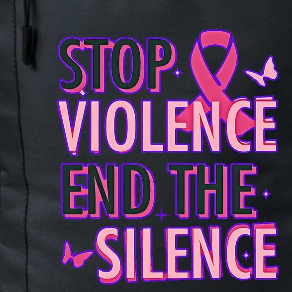 Stop Violence End The Silence Domestic Violence Awareness Daily Commute Backpack