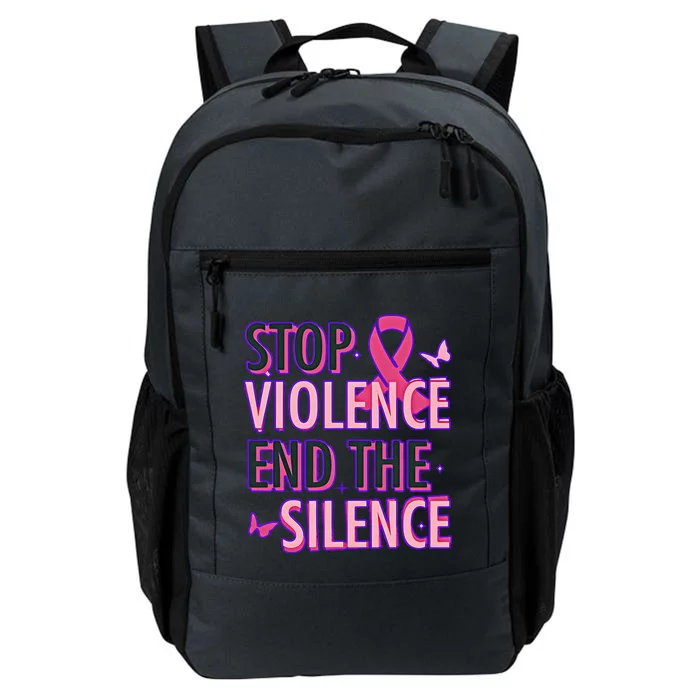 Stop Violence End The Silence Domestic Violence Awareness Daily Commute Backpack