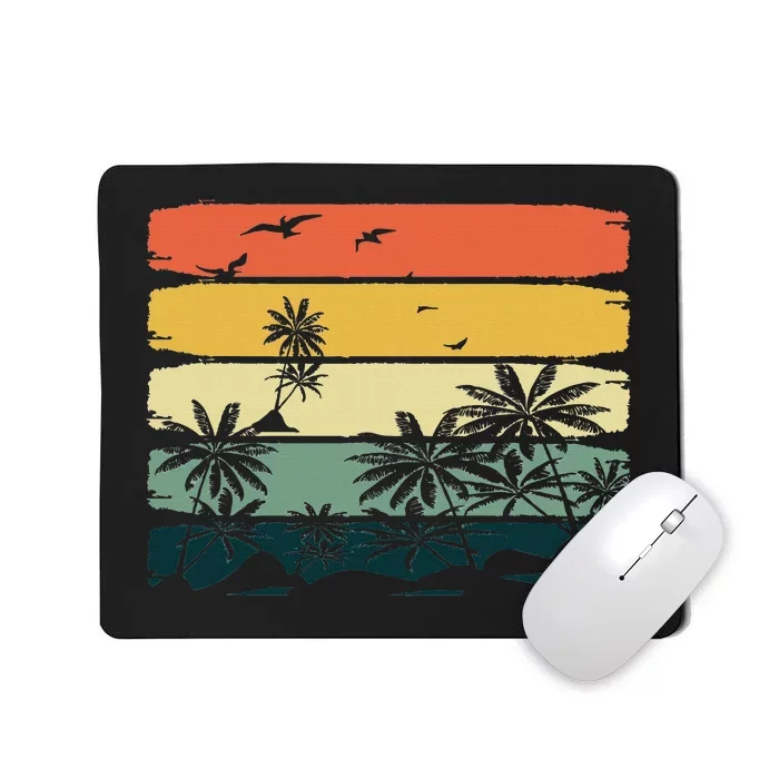 Summer Vibes Exotic Palm Trees Tropical Summer Mousepad