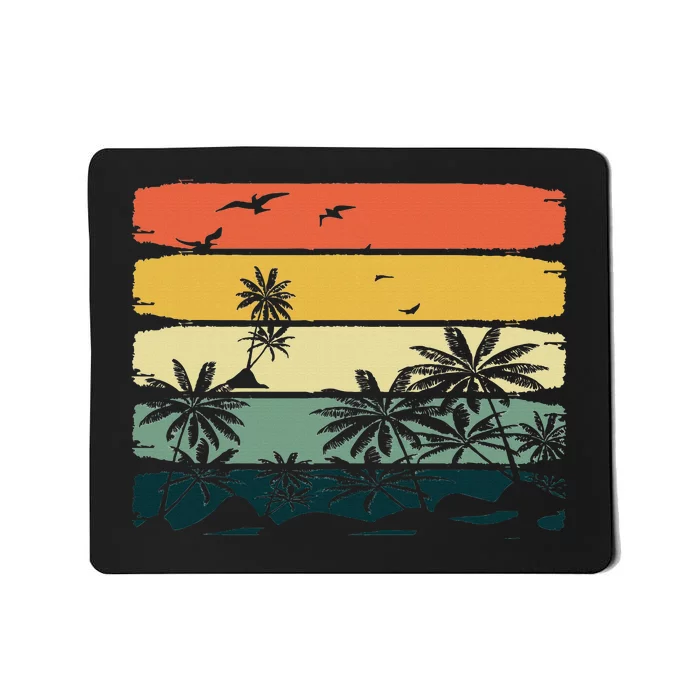 Summer Vibes Exotic Palm Trees Tropical Summer Mousepad