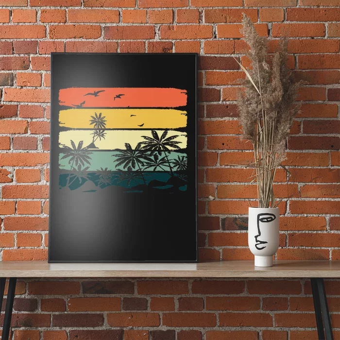 Summer Vibes Exotic Palm Trees Tropical Summer Poster