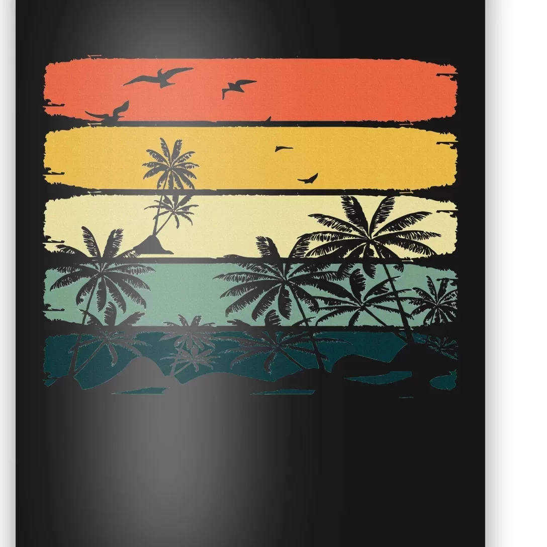 Summer Vibes Exotic Palm Trees Tropical Summer Poster