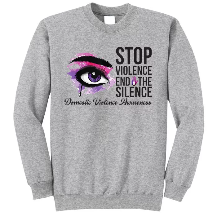 Stop Violence End Silence Domestic Violence Awareness Tall Sweatshirt