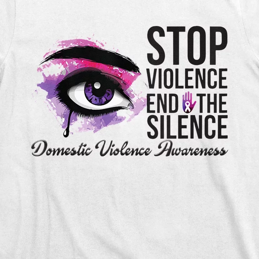 Stop Violence End Silence Domestic Violence Awareness T-Shirt