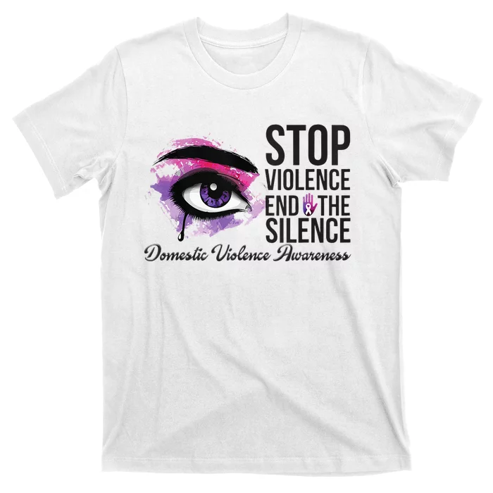 Stop Violence End Silence Domestic Violence Awareness T-Shirt