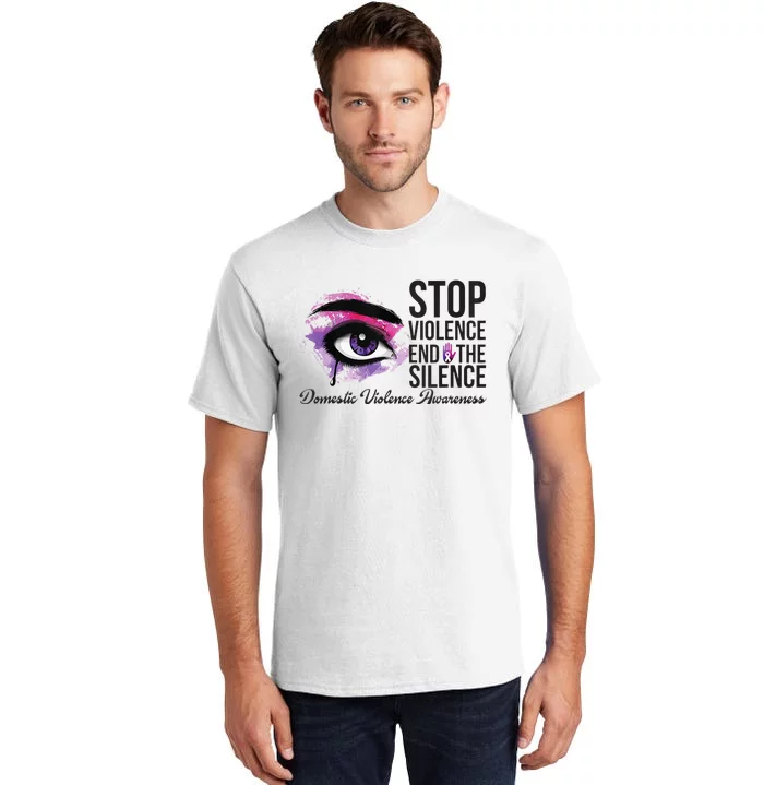 Stop Violence End Silence Domestic Violence Awareness Tall T-Shirt