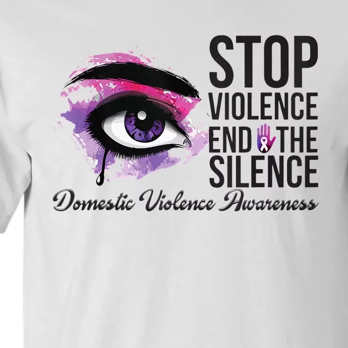 Stop Violence End Silence Domestic Violence Awareness Tall T-Shirt