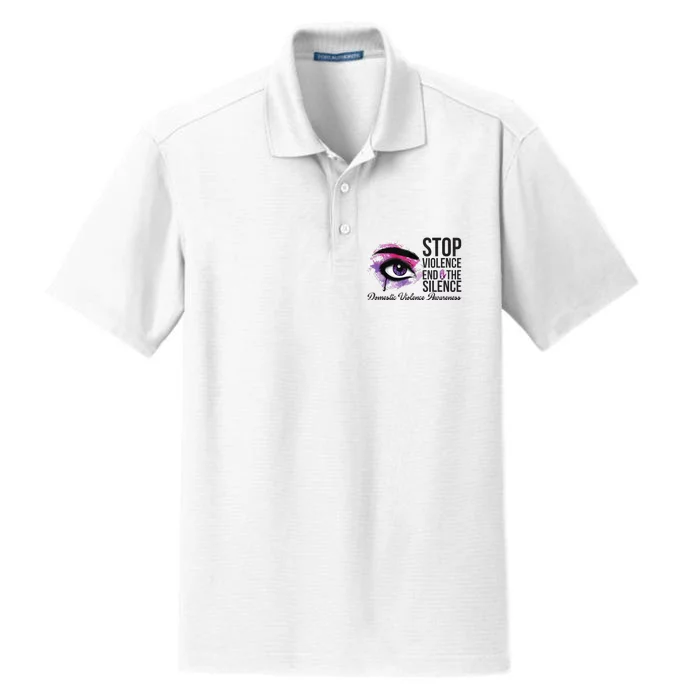 Stop Violence End Silence Domestic Violence Awareness Dry Zone Grid Performance Polo