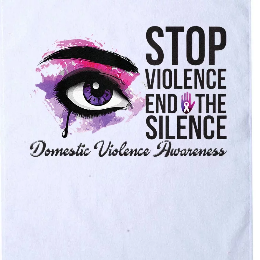 Stop Violence End Silence Domestic Violence Awareness Platinum Collection Golf Towel