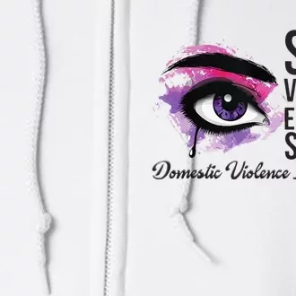 Stop Violence End Silence Domestic Violence Awareness Full Zip Hoodie