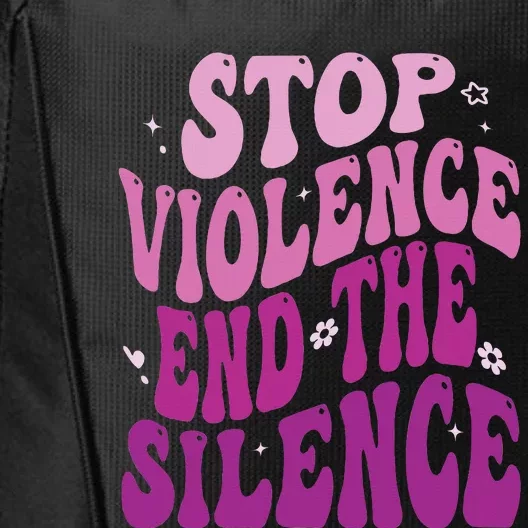 Stop Violence End the Silence Stop Domestic Violence City Backpack