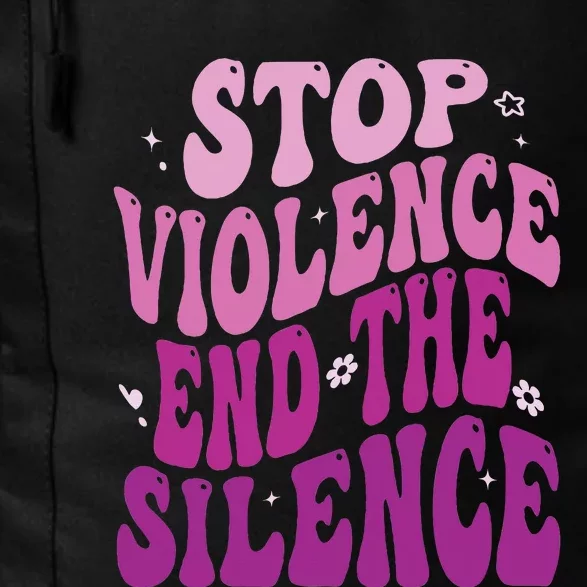 Stop Violence End the Silence Stop Domestic Violence Daily Commute Backpack