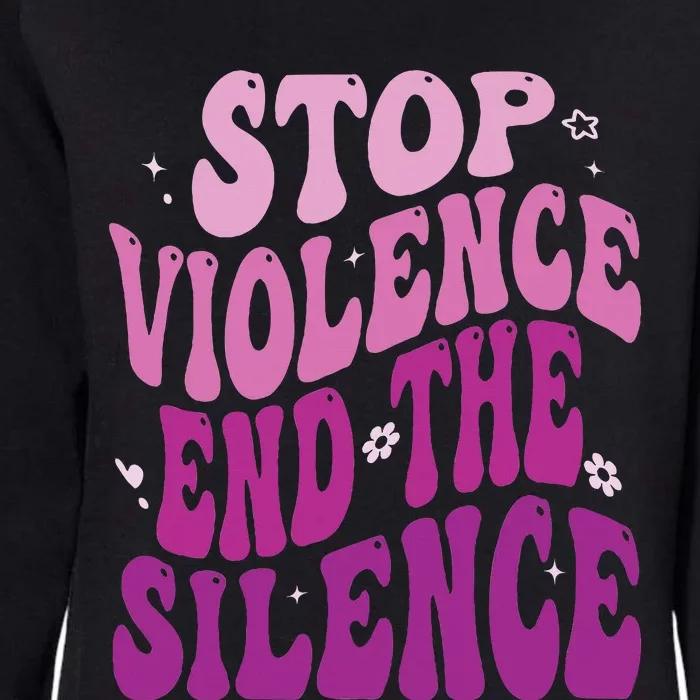 Stop Violence End the Silence Stop Domestic Violence Womens California Wash Sweatshirt