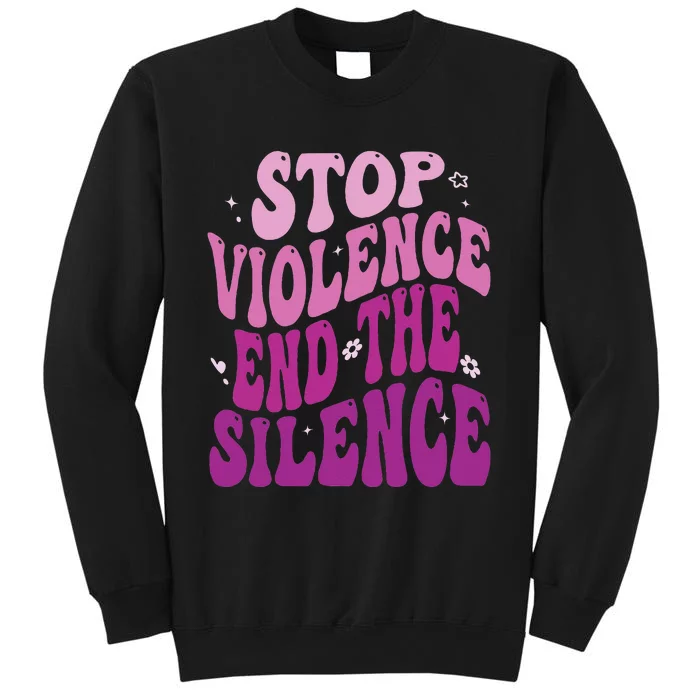 Stop Violence End the Silence Stop Domestic Violence Tall Sweatshirt