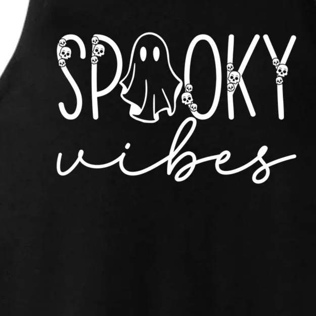 “Spooky Vibes” Eerie Halloween Design Gift Ladies Tri-Blend Wicking Tank