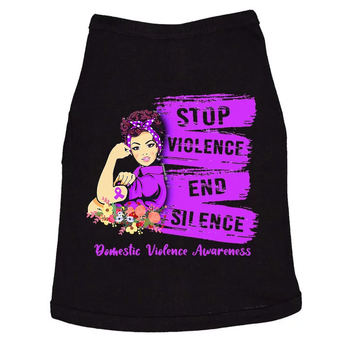 Stop Violence End Silence Domestic Violence Awareness Doggie Tank