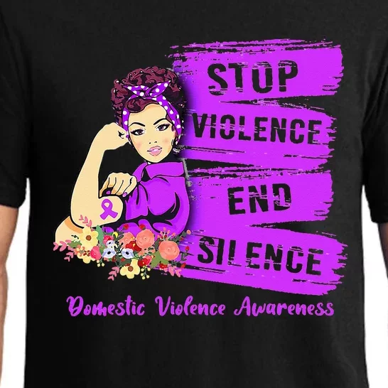 Stop Violence End Silence Domestic Violence Awareness Pajama Set