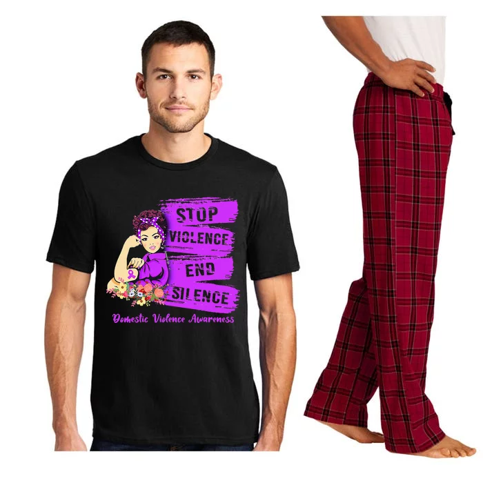 Stop Violence End Silence Domestic Violence Awareness Pajama Set