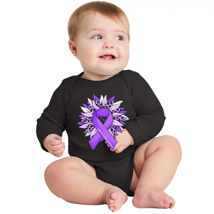 Stop Violence End The Silence Domestic Violence Awareness Baby Long Sleeve Bodysuit