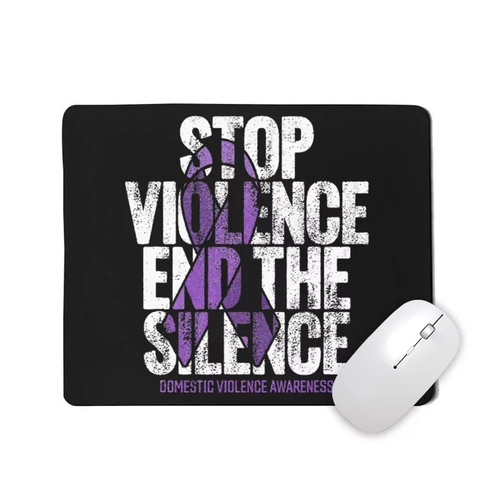 Stop Violence End The Silence Domestic Violence Awareness Mousepad