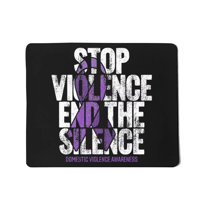 Stop Violence End The Silence Domestic Violence Awareness Mousepad