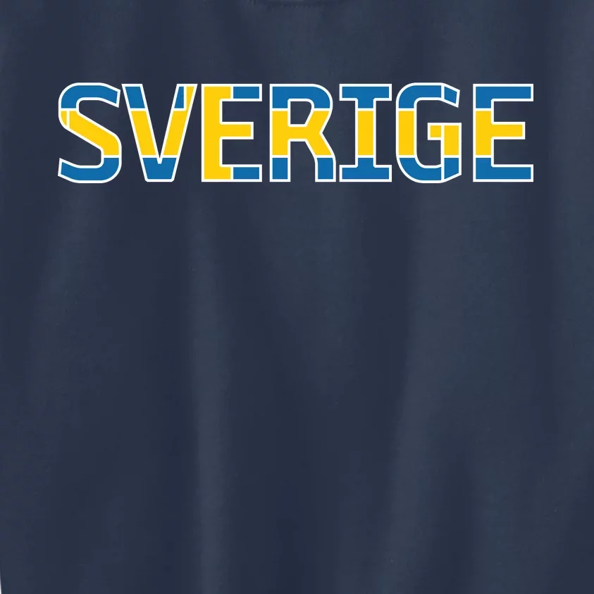 Sverige Sweden Flag Kids Sweatshirt