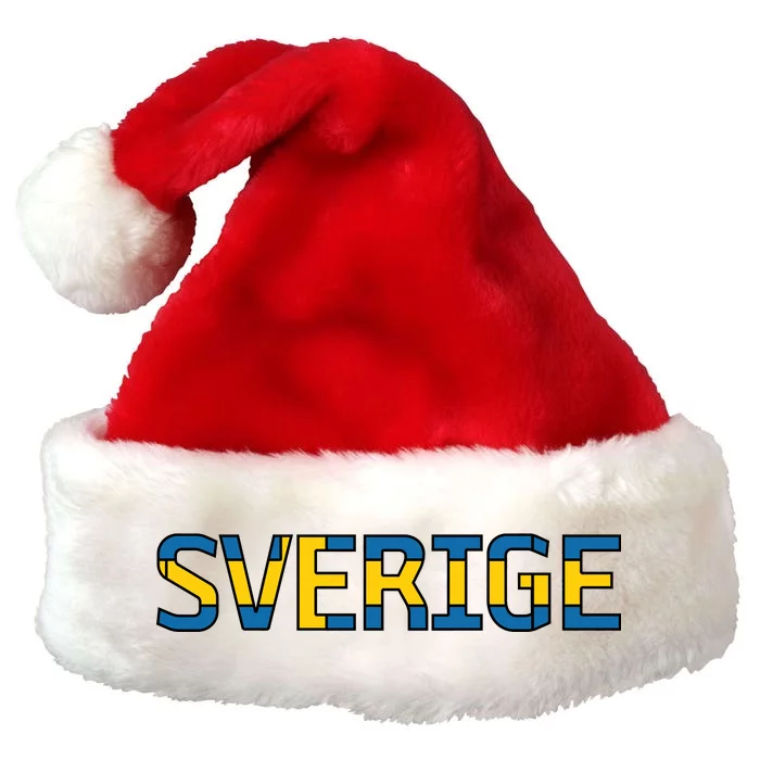 Sverige Sweden Flag Premium Christmas Santa Hat