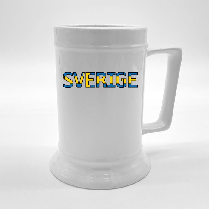 Sverige Sweden Flag Front & Back Beer Stein