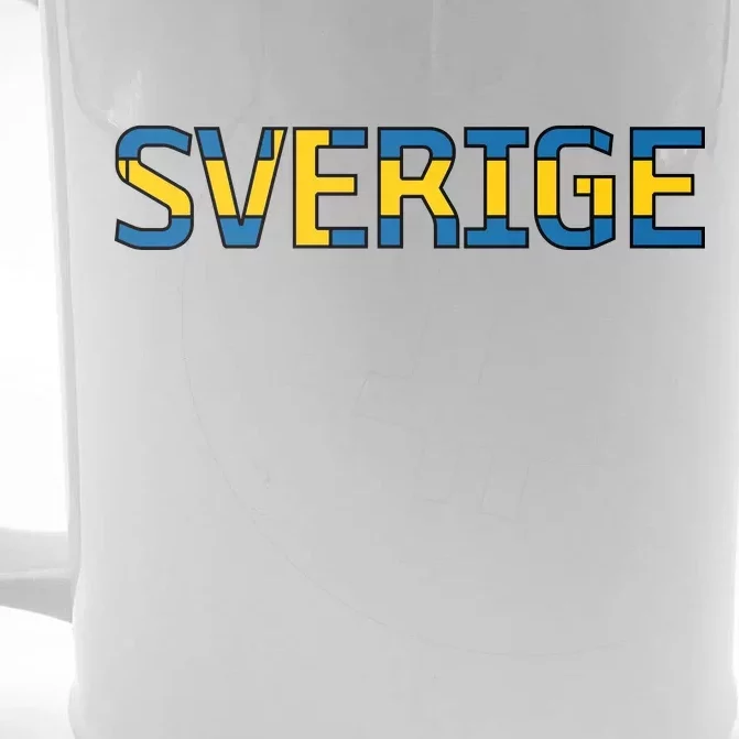 Sverige Sweden Flag Front & Back Beer Stein