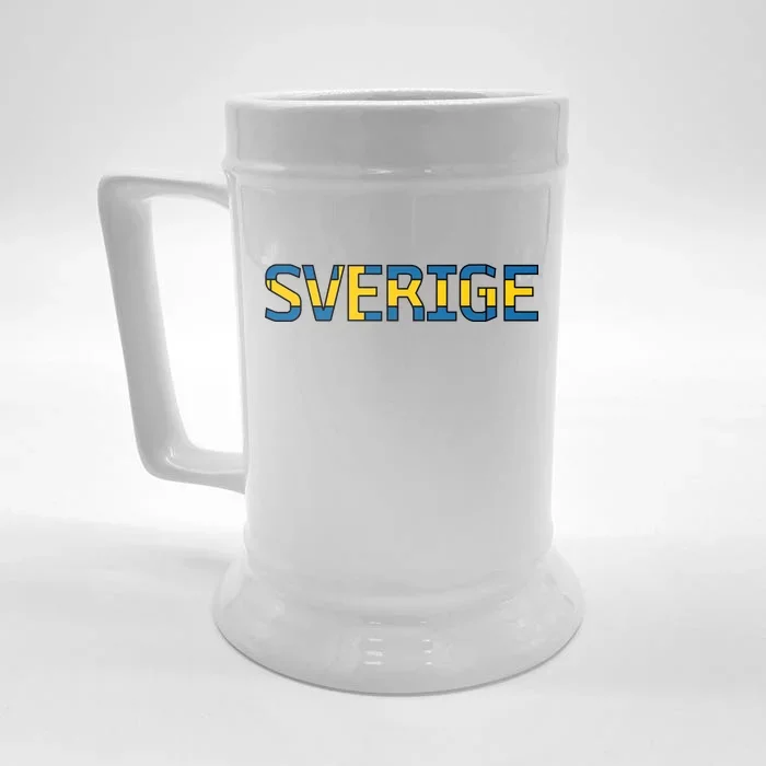 Sverige Sweden Flag Front & Back Beer Stein