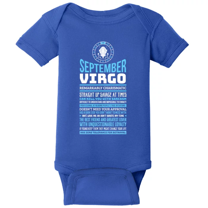 September Virgo Facts Traits Horoscope Zodiac Gift Baby Bodysuit