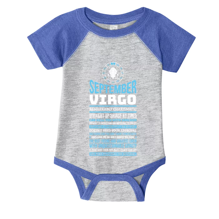 September Virgo Facts Traits Horoscope Zodiac Gift Infant Baby Jersey Bodysuit