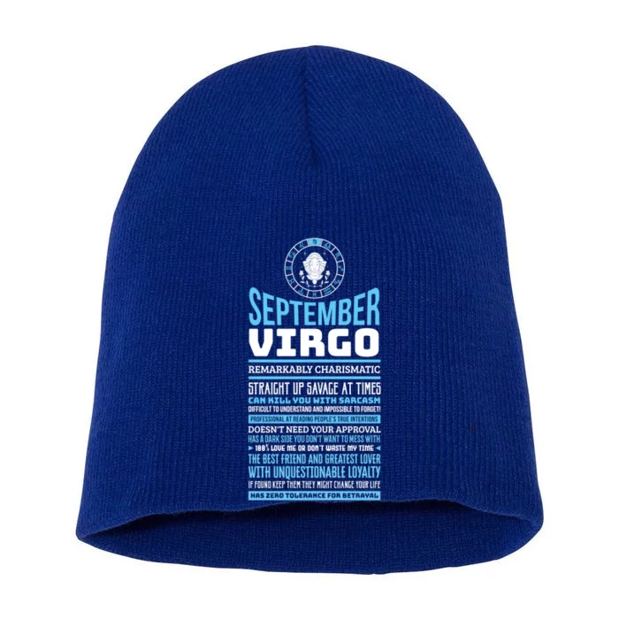 September Virgo Facts Traits Horoscope Zodiac Gift Short Acrylic Beanie