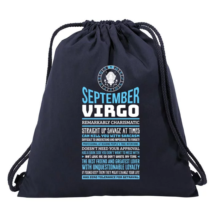 September Virgo Facts Traits Horoscope Zodiac Gift Drawstring Bag