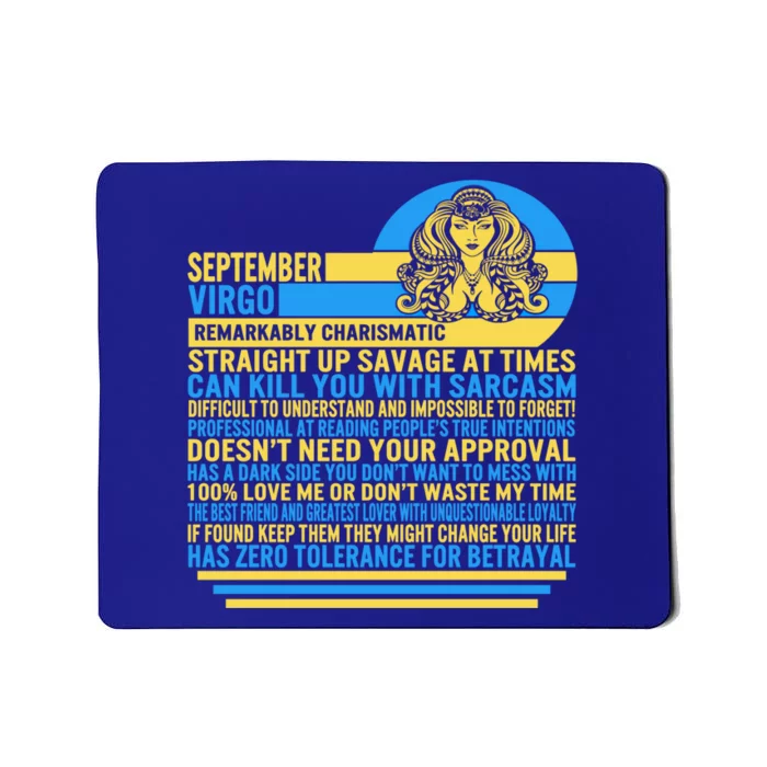 September Virgo Facts Zodiac Sign Sunflower Astrology Lover Cute Gift Mousepad