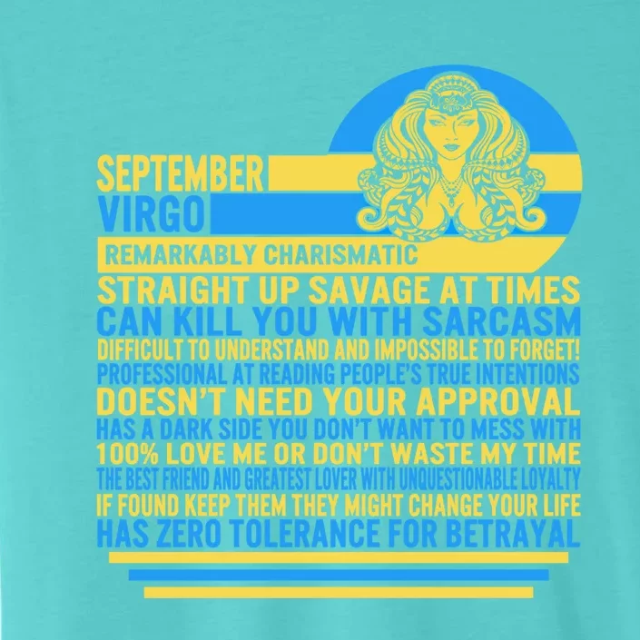 September Virgo Facts Zodiac Sign Sunflower Astrology Lover Cute Gift ChromaSoft Performance T-Shirt