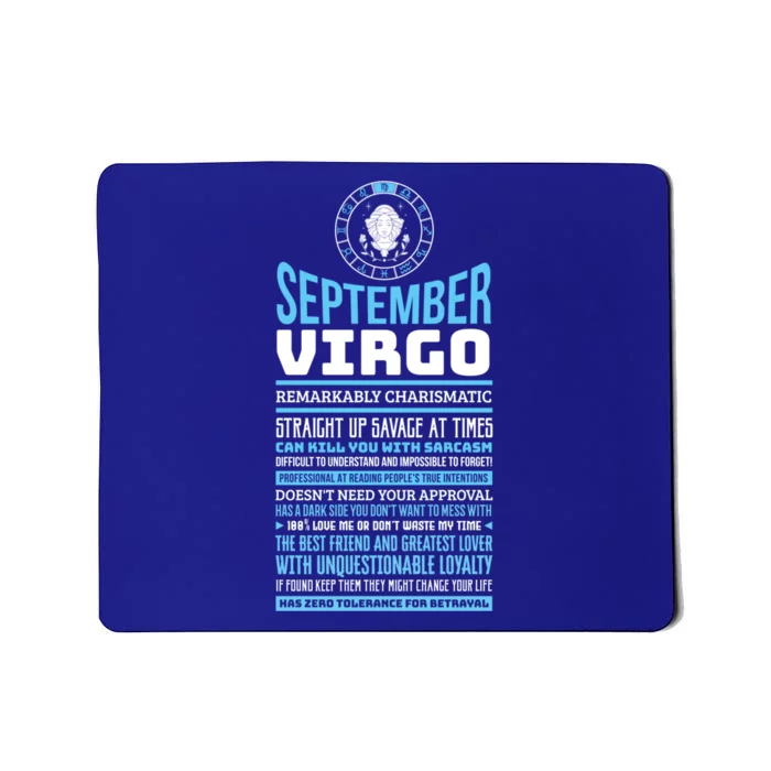 September Virgo Facts Traits Horoscope Zodiac Gift Mousepad