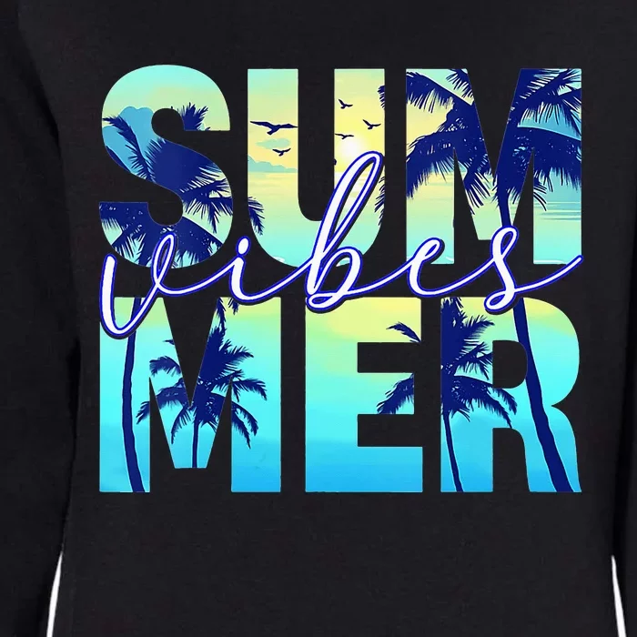 Summer Vibes Family Vacation Matching Group Womens California Wash Sweatshirt