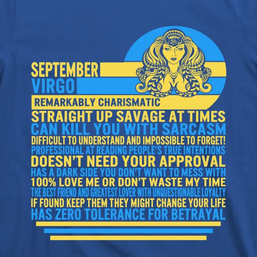 September Virgo Facts Zodiac Sign Sunflower Astrology Lover Funny Gift T-Shirt