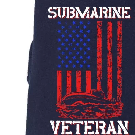 Submarine Veteran Flag Patriotic Sub Service Submariner Doggie 3-End Fleece Hoodie