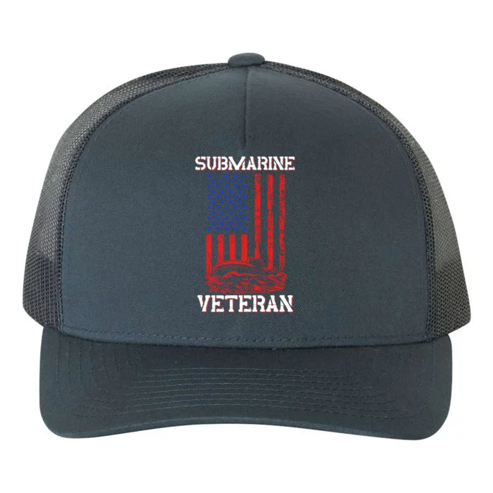 Submarine Veteran Flag Patriotic Sub Service Submariner Yupoong Adult 5-Panel Trucker Hat